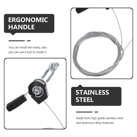 Close-up of Left And Right Bicycle Thumb Shifter Set Dope Upgrade For 3x7 3x8 21 24 Speed MTB showing ergonomic handle and stainless steel cable.