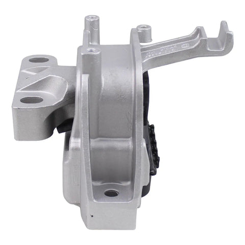 Front Right Engine Motor Mount For Badass Heavy Duty Smooth Cruising On Volkswagen Atlas And Atlas Cross Sport 2018 To 2023 With 3.6 Liter Engine side view of silver motor mount.
