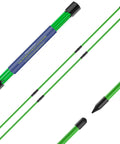 2 Pack 48 Inch Collapsible Golf Alignment Sticks Training Aid For Aiming, Putting, And Swing Portable Clear Tube Case Green