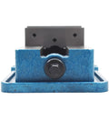 Heavy Duty 3 Inch Bench Clamp Mill Vise showing the blue cast iron base and clamping mechanism for secure machining.