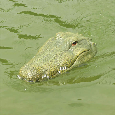 Flytec V002 RC Boat With Two Four G Remote Control Electric Racing Boat For Pools Realistic Crocodile Head Design