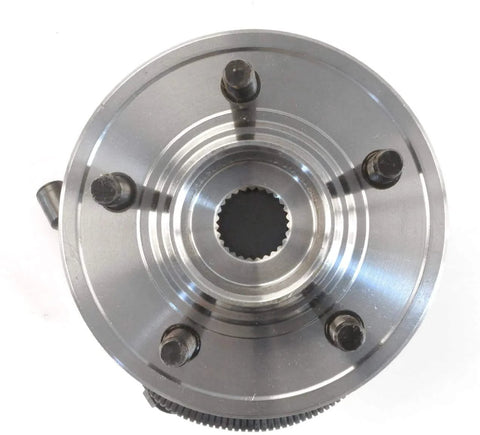 Top view of Wheel Hub And Bearing Assembly Front Left And Right 5-Lug With ABS For Ford Explorer 2002-2005, metal construction.
