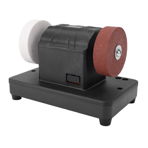 Pissente Mini Bench Grinder For 18V Battery Power Tool With Dual Wheels Adjusting Speed From Two Thousand To Six Thousand RPM portable with two wheels.