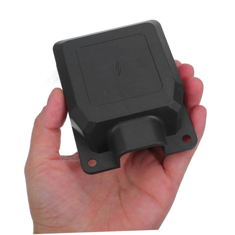 Heavy Duty Plastic Protective Junction Box Cover For Welding Machines And Cable Runs Black Electrical Case Guard held in hand