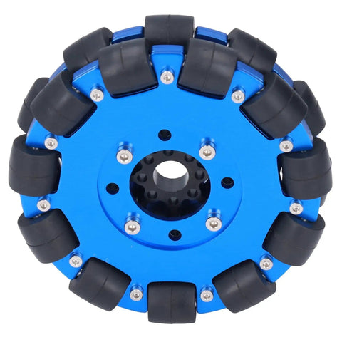 5 Inch Omnidirectional Robot Wheel With 127mm Aluminum Hub And Silicone Rollers, Low Vibration Mecanum Wheel For DIY Robots