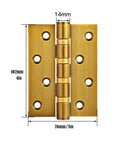 Heavy Duty Thickened Stainless Steel Door Hinge 4x3x3 For Wooden And Anti Theft Doors Matte Black Finish