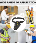 Adjustable Belt Drill Holster With Heavy Duty Design Quick Access Impact Driver Carrier Multi Pocket Tool Bag