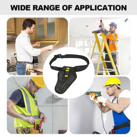 Adjustable Belt Drill Holster With Heavy Duty Design Quick Access Impact Driver Carrier Multi Pocket Tool Bag