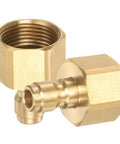 2 Pack Pressure Washer Adapter 1/4 Inch Male Quick Plug M22 Female Quick Connect Brass Swivel Fittings for Power Washers Hose, Go To Heavy Duty Brass Connector, Corrosion Resistant, brass fitting shown