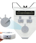 Digital Pupilometer With LCD Display And Memory PD Meter For Eyewear Fitting Pupillary Distance Tool Precision Optical Instrument 45 To 82mm Great For Eye Pros And Shops Quick Readouts Memory Recalls Last Five PD Measurements Easy Onehanded, white plastic unit