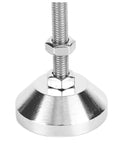 Hella Sturdy Heavy Duty Adjustable Leveling Feet Set Thick Carbon Steel Support Legs Quick Threaded Lifters close-up with nut.