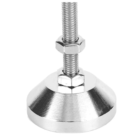Hella Sturdy Heavy Duty Adjustable Leveling Feet Set Thick Carbon Steel Support Legs Quick Threaded Lifters close-up with nut.