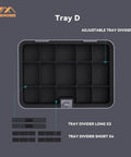 Tray D with adjustable dividers from 67 Piece Handy Home Repair Tool Kit With Tray Set For Everyday Do It Yourself Fixes And Auto Repair ABD