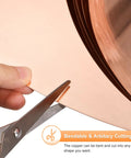 Cutting 8 Inch Copper Flashing Sheet Roll 99.9 Percent Pure Copper Strip For Electrical Do It Yourself Projects