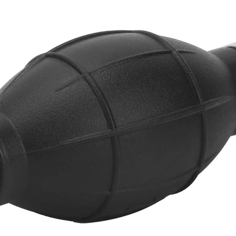 Manual Siphon Pump For Gasoline And Oil Transfer Hand Operated Fuel Extractor With 10mm Hose No Spill Easy Liquid Transfer Tool For Hydraulic Equipment Marine And RV Use, black rubber bulb close-up