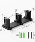 Sliding Closet Door Floor Guide With Adjustable Bottom Guide And 3 Roller System For Bypass And Barn Doors In Black Finish