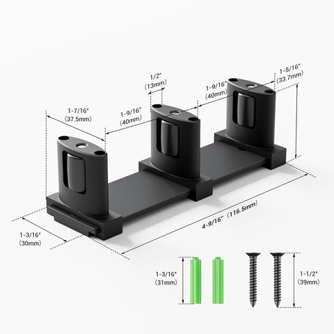 Sliding Closet Door Floor Guide With Adjustable Bottom Guide And 3 Roller System For Bypass And Barn Doors In Black Finish