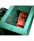 Rugged Seven Point Five Horsepower Three Phase Cyclone Dust Collector Delivers Knockout Suction and Sweet Airflow Through Ten Inch Intake, motor and impeller view.