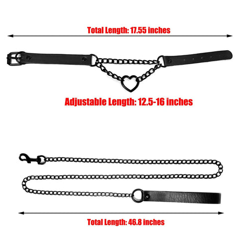 Dope Love Heart Choker Necklace Crafted From Thick Vinyl Leather Collar With Soft Plush Velvet Lining Adjusts Easily For Necks Up To Fifteen Inches Stacks Well With Body Chains For A Badass Gothic Vibe, black chain with heart.
