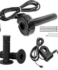 Full Twist Ebike Throttle With Rolling Bearing And 59 Inch Cable, Plug And Play Grip Kit For Electric Dirt Bikes With Ignition Switch