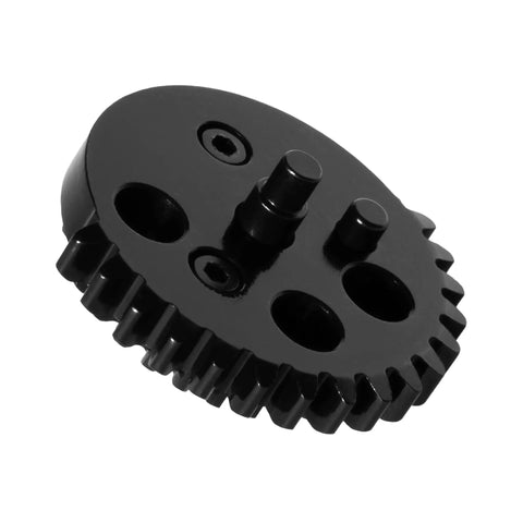 Steel Tactical Gear Set for Airsoft Gearbox With Ratios 12 to 1, 13 to 1, 16 to 1 and 18 to 1 for V2 V3, close-up of bevel gear