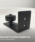 Heavy Duty Barn Door Floor Guide With Roller Adjustable Steel Track For Hella Smooth Sliding Action No Sweat Install Baseplate side view