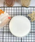 500 Pcs White Leak-Proof Cup Lid Liners, Round Sealing Paper Pads, Waterproof Spill-Proof Paper for Plastic Cups, Milk Tea Coffee Beverage Cups, Heat and Cold Resistant, 5.1 Inch Film Seal Pads, white round paper pad on grid mat
