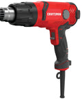 Corded Heat Gun With Variable Temperature From 120 To 1200 Degrees And 1500 Watts, Dual Fan Speeds, Pro Grade Tool, Red and Black Design
