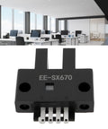 SX670P Slot Type Photoelectric Sensor 25.5 by 28.5 mm for automation and printing, U-shaped slot, non-contact detection, front view