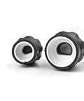 Black and white knob caps from 10 Pack Two Way Radio Volume Knob And Channel Selector Cap Kit For HT750 HT1250 CP200 Series Radios Replacement Durable