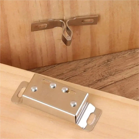 Double Roller Catch Stainless Steel Door Latch Touch Type Anti Riot Lock For Cabinets Cupboards And Home Use 20 Pairs Pack Durable Soft