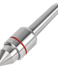 Eumtenr MT2 live center with 60° tip, red ring and cylindrical steel body