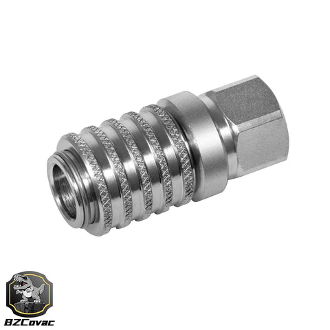 Heavy Duty Test Port Quick Couplings For Diagnostic Equipment One Quarter Inch 18 Female NPTF Threads High Pressure Up To Six Thousand PSI SAE J1502 ISO 15171 1 Compliant metal connector