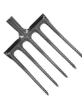 Beefy Heavy Duty Carbon Steel Digging Fork With Five Tines For Garden Soil Spading And Breaking Up Hard Ground, pitchfork style head
