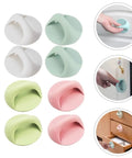 8 Pack Self Adhesive Wardrobe Handles For Cabinets And Drawers No Drill Punch Free Easy Stick On Door Knobs With Colorful Surface