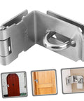 Heavy Duty 4 Inch Stainless Steel Barn Door Latch For Secure Pool Gate And Wooden Fence Install With Rock Solid 90 Degree Hasp Design.