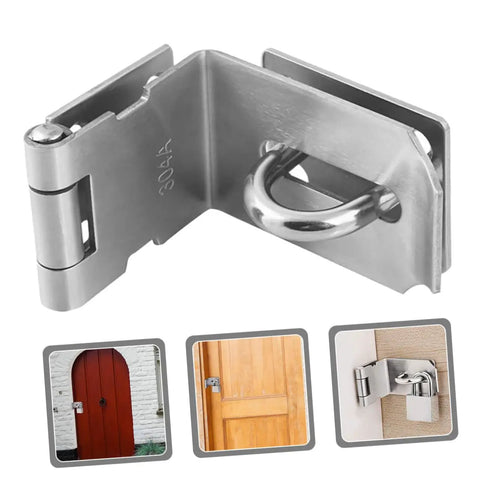 Heavy Duty 4 Inch Stainless Steel Barn Door Latch For Secure Pool Gate And Wooden Fence Install With Rock Solid 90 Degree Hasp Design.