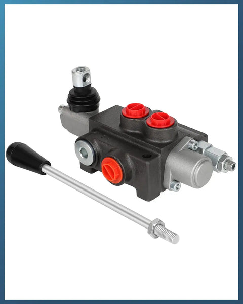 One Spool Hydraulic Flow Control Valve For Tractor Loader, 11 GPM At 3600 PSI, SAE Ports, Adjustable Relief Lever, side view