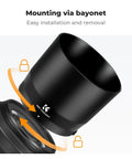67mm Lens Hood Replacement for Canon RF 100-400mm f5.6-8 IS USM and EF 70-300mm f4-5.6 IS II USM bayonet mounting detail