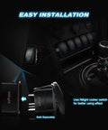 Led Light Bar Switch Holder Panel Kit For Automotive Mounting showing easy installation with rocker switch
