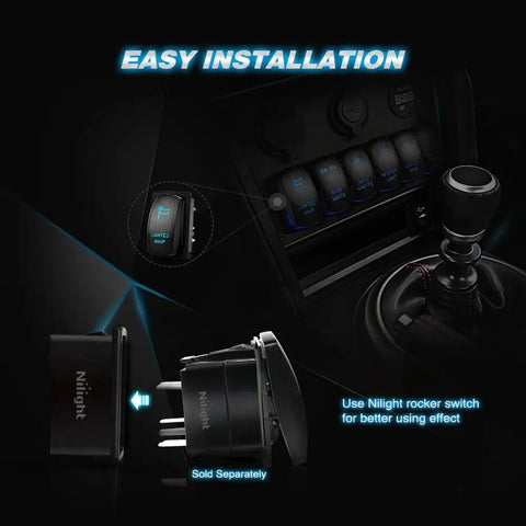 Led Light Bar Switch Holder Panel Kit For Automotive Mounting showing easy installation with rocker switch