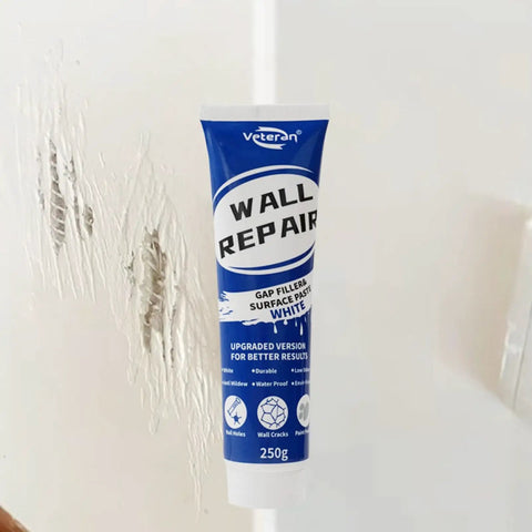 Fast Dry Wall Patch Kit For Holes And Cracks Self Adhesive Putty With White Finish tube next to wall damage