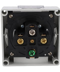 Beefy Nema L14-50R Industrial Locking Power Outlet 50amp 250volt Wall Mount Receptacle showing internal connections.
