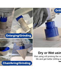 SHDIATOOL diamond core drill bits with hex shank, 10pc tile drilling set for porcelain ceramic granite