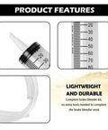 5 Piece Motorcycle Brake Bleeder Kit With Hose, 100ml Syringe, Clamp And Screws, showing close-up of syringe and hose features