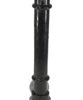 Built Tough Steel Underground Removable Ornamental Bollard 40 Inch Tall in black with metal base for driveway and parking lot security.