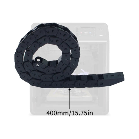 Drag Chain Replacement For Adventuer 5M Pro 3D Printer Open Type Plastic Cable Carrier, 400mm length, black, on printer diagram
