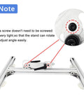 Front view of JQDML upgrade stand kit for a reciprocating cycle linear actuator; aluminum alloy, 180° rotation range.