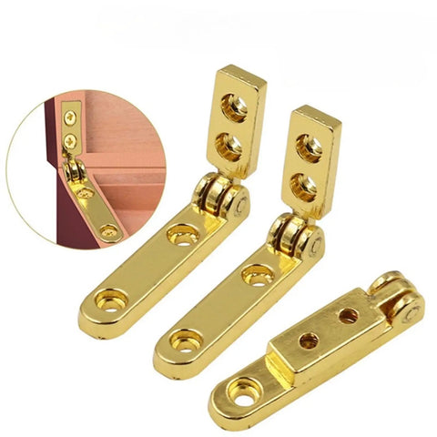Ten Piece Gold 90 Degree Spring Hinge For Gift Box Jewelry Case Wine Box Wooden Box Corner Hardware Bracket And Furniture Fittings