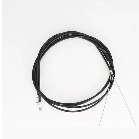 Close-up of black 4 Pack Bike Shifter Cable Set for Snappy Gear Shifts, durable galvanized cables for mountain and road bikes.